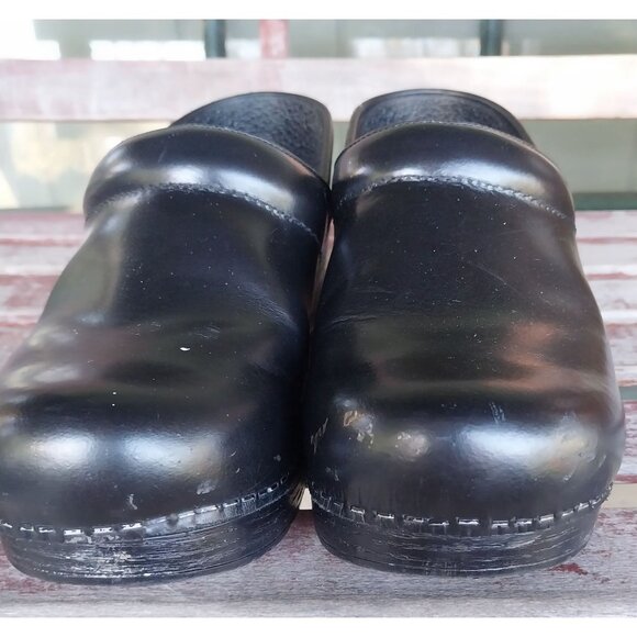 Dansko Womens Black Leather Professional Clogs Size 39 - Picture 2 of 5